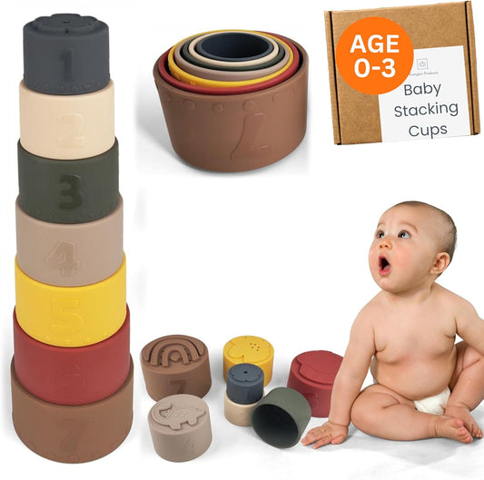 Silicone Baby Stacking Cups